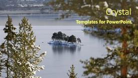  Presentation with frozen - PPT layouts consisting of winter-landscape-the-frozen-shores background and a tawny brown colored foreground