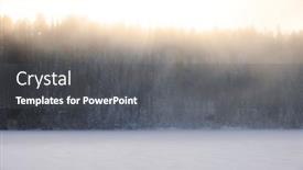  Presentation with frozen - Theme with winter-landscape-the-frozen-shores background and a dark gray colored foreground