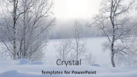  Presentation with frozen - Presentation design consisting of winter-landscape-the-frozen-shores background and a light blue colored foreground