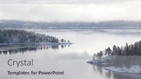  Presentation with frozen - PPT layouts featuring winter-landscape-the-frozen-shores background and a light gray colored foreground