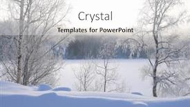  Presentation with frozen - Slide deck featuring winter-landscape-the-frozen-shores background and a white colored foreground