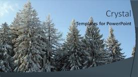  Presentation with snow mountain - Cool new presentation theme with winter-landscape-trees-under-snow backdrop and a light blue colored foreground