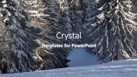  Presentation with mountain snow - PPT theme consisting of winter-landscape-trees-under-snow background and a tawny brown colored foreground