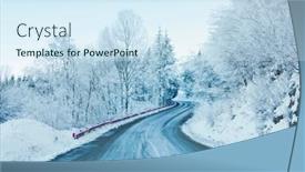  Presentation with winter forest - PPT theme with winter-landscape-winter-forest-winter background and a sky blue colored foreground