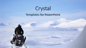  Presentation with ice frozen - Audience pleasing slides consisting of winter landscape with a snowmobile backdrop and a light blue colored foreground