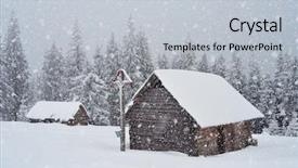  Presentation with orthodox - Amazing slide deck having winter landscape with a wooden backdrop and a light gray colored foreground