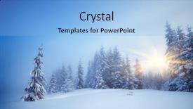  Presentation with japan beautiful landscape mountain fuji - Audience pleasing presentation theme consisting of winter landscape with fog backdrop and a  colored foreground