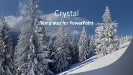  Presentation with ukraine - Slide deck featuring winter landscape with fur-trees and fresh snow ukraine carpathians background and a ocean colored foreground