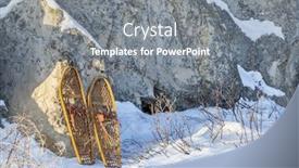  Presentation with paw - Cool new presentation with winter-landscape-with-sandstone-rocks backdrop and a gray colored foreground