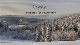  Presentation with czech republic - PPT theme consisting of winter-landscape-with-snezka-giant background and a light gray colored foreground