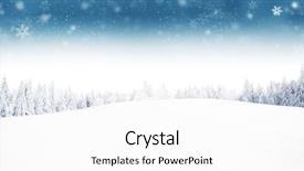  Presentation with snow flakes - Colorful presentation design enhanced with winter landscape with snow flakes backdrop and a white colored foreground