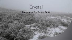  Presentation with snow - Presentation theme enhanced with winter-landscape-with-snow background and a light gray colored foreground