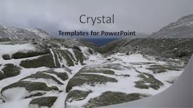  Presentation with snow - Presentation having winter-landscape-with-snow background and a light gray colored foreground