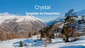  Presentation with switzerland - Slide set featuring winter-landscape-with-snow background and a teal colored foreground