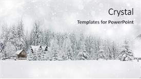  Presentation with winter and trees - Slide deck with beautiful panoramic skyline of paris with the eiffel tower and sacre-coeur cathedral taken from the hill in meudon parisian suburb background and a tawny brown colored foreground.