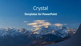  Presentation with landscape - PPT theme having winter-landscape-with-triglav-peak background and a ocean colored foreground