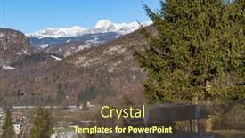  Presentation with winter - Slides featuring winter-landscape-with-triglav-peak background and a tawny brown colored foreground