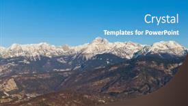  Presentation with landscape - Slides enhanced with winter-landscape-with-triglav-peak background and a teal colored foreground