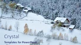  Presentation with landscape - Audience pleasing presentation consisting of winter landscape backdrop and a sky blue colored foreground