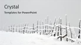  Presentation with landscape juridicila - Audience pleasing theme consisting of winter landscape backdrop and a light gray colored foreground