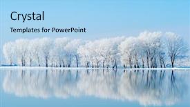  Presentation with winter - Slide deck consisting of winter landscape background and a light blue colored foreground