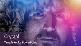  Presentation with explorer - Amazing slides having winter-man-explorer-with-lens backdrop and a  colored foreground