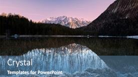  Presentation with alps - PPT layouts consisting of winter-mood-at-ferchensee background and a ocean colored foreground