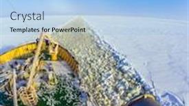  Presentation with icebreaker - Slide set having winter-morning-in-lapland-excursion background and a light blue colored foreground