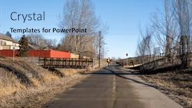  Presentation with cyclist - Presentation featuring winter-morning-on-a-bike background and a light blue colored foreground