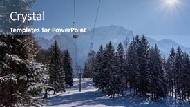  Presentation with bavaria - Presentation with winter-mountain-landscape-with-ski background and a teal colored foreground