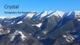  Presentation with mountain praise - PPT theme enhanced with winter mountain ridge near donovaly background and a light blue colored foreground