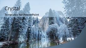  Presentation with beautiful landscapes - Presentation having winter mountains - beautiful early spring landscapes background and a light blue colored foreground