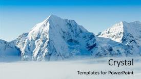  Presentation with ski - Amazing PPT layouts having winter mountains - ski slopes backdrop and a light blue colored foreground