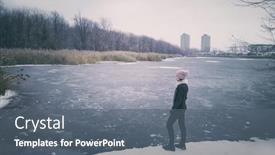  Presentation with trail - Beautiful PPT layouts featuring winter-nature-landscape-trail-run backdrop and a gray colored foreground