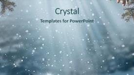  Presentation with moon trees - Theme featuring background with snow covered trees background and a light blue colored foreground