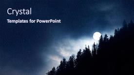  Presentation with winter forest night - Slides enhanced with winter-night-scene-dark-night background and a navy blue colored foreground