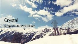  Presentation with mount olympus - Beautiful slide set featuring winter olympic - ascent to olympus in april backdrop and a light blue colored foreground