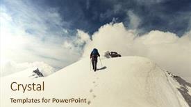  Presentation with april showers - Audience pleasing PPT theme consisting of winter olympic - ascent to olympus in april backdrop and a lemonade colored foreground