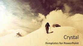  Presentation with mount olympus - Audience pleasing presentation theme consisting of winter olympic - ascent to olympus in april backdrop and a blonde colored foreground