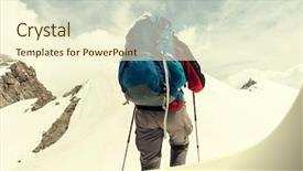  Presentation with mount olympus - Slide set consisting of winter olympic - ascent to olympus in april background and a  colored foreground