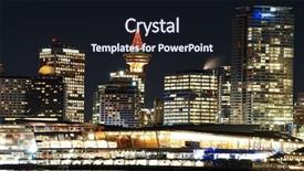  Presentation with christmas scene lantern - Beautiful theme featuring winter olympic - christmas night scene of downtown backdrop and a  colored foreground