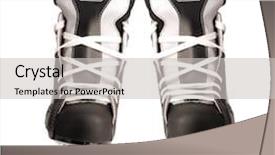  Presentation with hockey - Theme having winter olympic - professional hockey skates background and a light gray colored foreground