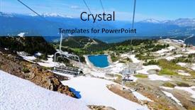  Presentation with olympic - Colorful PPT theme enhanced with winter olympic - spectacular view from chairlift backdrop and a  colored foreground