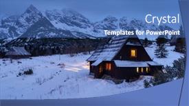  Presentation with mountains - Presentation consisting of winter-on-hala-gasienicowa background and a  colored foreground