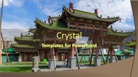  Presentation with mongolia - Audience pleasing slides consisting of winter-palace-of-the-bogd backdrop and a tawny brown colored foreground