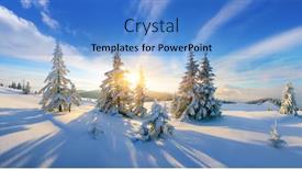  Presentation with winter wonderland - Slide set enhanced with winter-panoramic-view background and a teal colored foreground