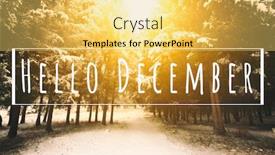  Presentation with winter - Beautiful PPT theme featuring winter-park-on-background backdrop and a yellow colored foreground