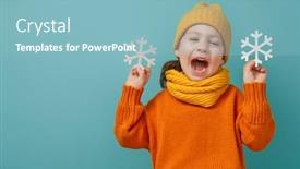  Presentation with teal - Presentation theme consisting of playing and laughing on teal background and a light blue colored foreground