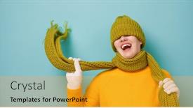  Presentation with teal - PPT theme consisting of having fun on bright teal background and a gold colored foreground