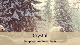  Presentation with winter - Audience pleasing PPT layouts consisting of winter road in city backdrop and a lemonade colored foreground